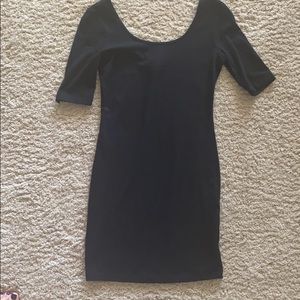 Mini Black boatneck dress